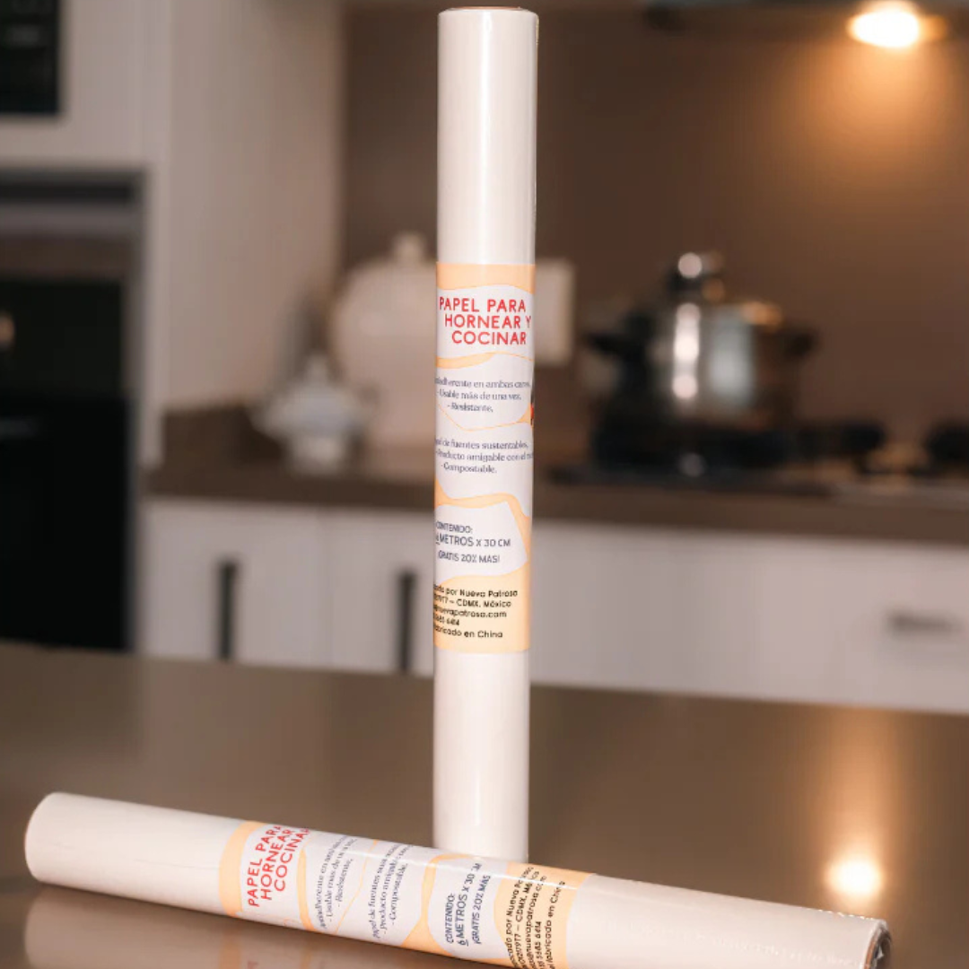 Rollo de papel antiadherente para hornear, refrigerar 30 cm x 6 metros - Caja con 36 rollos